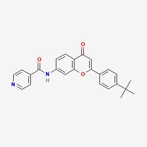 molecular formula C25H22N2O3 B2416350 N-[2-(4-tert-butylphenyl)-4-oxo-4H-chromen-7-yl]pyridine-4-carboxamide CAS No. 929452-31-3
