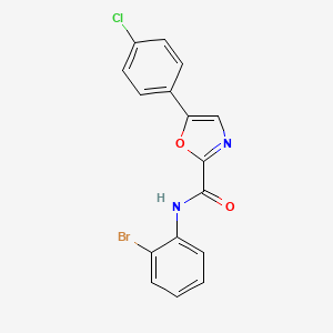 molecular formula C16H10BrClN2O2 B2416360 N-(2-溴苯基)-5-(4-氯苯基)恶唑-2-甲酰胺 CAS No. 1795084-63-7