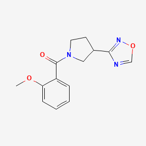 (3-(1,2,4-Oxadiazol-3-yl)pyrrolidin-1-yl)(2-methoxyphenyl)methanone