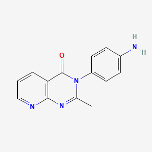 molecular formula C14H12N4O B2416369 3-(4-aminophenyl)-2-methylpyrido[2,3-d]pyrimidin-4(3H)-one CAS No. 1286732-91-9