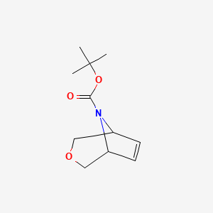 molecular formula C11H17NO3 B2416379 tert-Butyl 3-oxa-8-azabicyclo[3.2.1]oct-6-ene-8-carboxylate CAS No. 1250996-94-1
