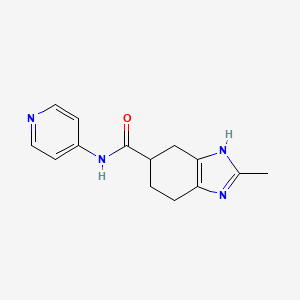molecular formula C14H16N4O B2416380 2-甲基-N-(吡啶-4-基)-4,5,6,7-四氢-1H-苯并[d]咪唑-5-甲酰胺 CAS No. 2034584-92-2