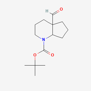 molecular formula C14H23NO3 B2416383 叔丁基4a-甲酰基-3,4,5,6,7,7a-六氢-2H-环戊并[b]吡啶-1-羧酸酯 CAS No. 2248335-32-0