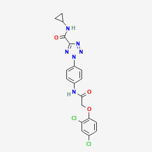 molecular formula C19H16Cl2N6O3 B2416387 N-环丙基-2-(4-(2-(2,4-二氯苯氧基)乙酰氨基)苯基)-2H-四唑-5-羧酰胺 CAS No. 1396675-54-9