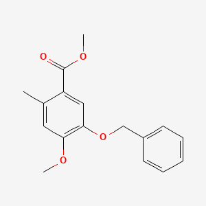 molecular formula C17H18O4 B2416389 Methyl 5-(benzyloxy)-4-methoxy-2-methylbenzoate CAS No. 1360546-62-8