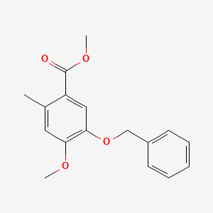 molecular formula C17H18O4 B2416389 5-(Benciloxi)-4-metoxi-2-metilbenzoato de metilo CAS No. 1360546-62-8