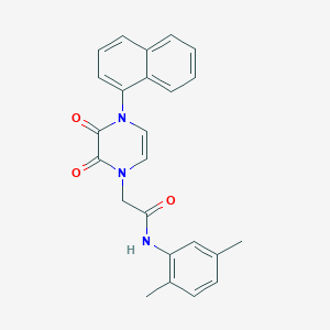 molecular formula C24H21N3O3 B2416397 N-(2,5-二甲苯基)-2-(4-萘-1-基-2,3-二氧杂吡嗪-1-基)乙酰胺 CAS No. 898464-12-5