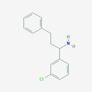 molecular formula C15H16ClN B2416398 1-(3-Chlorophenyl)-3-phenylpropan-1-amine CAS No. 1178835-95-4