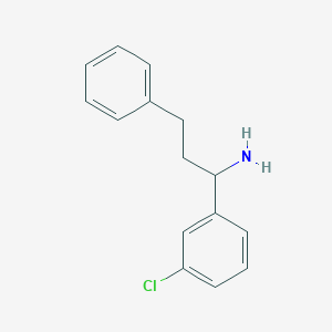 molecular formula C15H16ClN B2416398 1-(3-Clorofenil)-3-fenilpropan-1-amina CAS No. 1178835-95-4