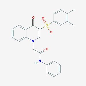 2-(3-((3,4-dimethylphenyl)sulfonyl)-4-oxoquinolin-1(4H)-yl)-N-phenylacetamide