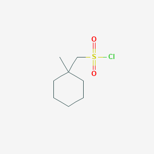 molecular formula C8H15ClO2S B2416414 (1-甲基环己基)甲磺酰氯 CAS No. 1461714-73-7