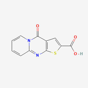 molecular formula C11H6N2O3S B2416425 2-Oxo-6-thia-1,8-diazatricyclo[7.4.0.0,3,7]trideca-3(7),4,8,10,12-pentaene-5-carboxylic acid CAS No. 380348-51-6