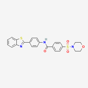 molecular formula C24H21N3O4S2 B2416427 N-(4-(benzo[d]thiazol-2-yl)phenyl)-4-(morpholinosulfonyl)benzamide CAS No. 300818-46-6
