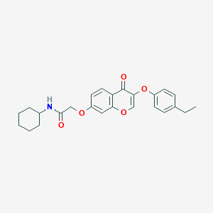 molecular formula C25H27NO5 B241643 N-cyclohexyl-2-{[3-(4-ethylphenoxy)-4-oxo-4H-chromen-7-yl]oxy}acetamide 