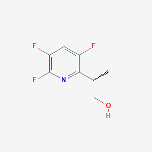 molecular formula C8H8F3NO B2416437 (2S)-2-(3,5,6-Trifluoropyridin-2-yl)propan-1-ol CAS No. 2248172-53-2