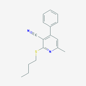 molecular formula C17H18N2S B241644 2-(Butylsulfanyl)-6-methyl-4-phenylnicotinonitrile 