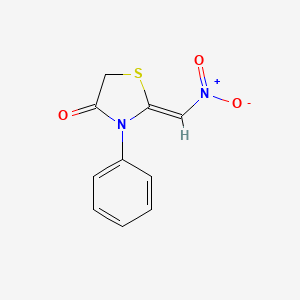 molecular formula C10H8N2O3S B2416441 (2Z)-2-(nitromethylidene)-3-phenyl-1,3-thiazolidin-4-one CAS No. 1164508-39-7
