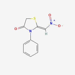 molecular formula C10H8N2O3S B2416441 (2Z)-2-(ニトロメチリデン)-3-フェニル-1,3-チアゾリジン-4-オン CAS No. 1164508-39-7