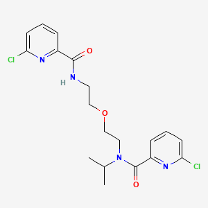 molecular formula C19H22Cl2N4O3 B2416452 6-chloro-N-(2-{2-[(6-chloropyridin-2-yl)formamido]ethoxy}ethyl)-N-(propan-2-yl)pyridine-2-carboxamide CAS No. 1795461-76-5