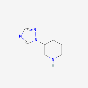 molecular formula C7H12N4 B2416453 3-(1H-1,2,4-triazol-1-yl)piperidine CAS No. 774511-83-0