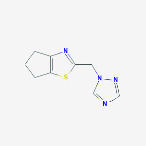 molecular formula C9H10N4S B2416457 2-(1,2,4-Triazol-1-ylmethyl)-5,6-dihydro-4H-cyclopenta[d][1,3]thiazole CAS No. 2309749-89-9