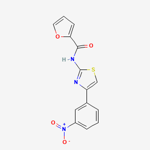 molecular formula C14H9N3O4S B2416465 N-[4-(3-nitrophenyl)-1,3-thiazol-2-yl]-2-furamide CAS No. 313404-12-5