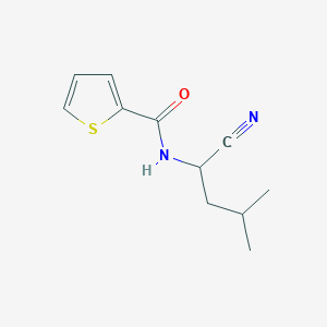 molecular formula C11H14N2OS B2416476 N-(1-cyano-3-methylbutyl)thiophene-2-carboxamide CAS No. 1267036-22-5