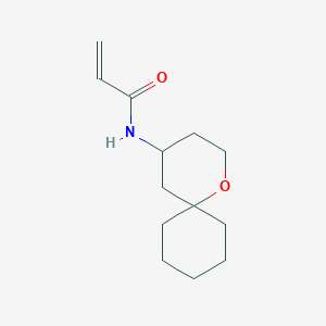 molecular formula C13H21NO2 B2416481 N-(1-Oxaspiro[5.5]undecan-4-yl)prop-2-enamide CAS No. 2208884-17-5