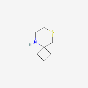 molecular formula C7H13NS B2416486 8-硫杂-5-氮杂螺[3.5]壬烷 CAS No. 132378-95-1
