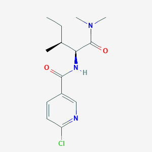 molecular formula C14H20ClN3O2 B2416487 (2S,3S)-2-[(6-chloropyridin-3-yl)formamido]-N,N,3-trimethylpentanamide CAS No. 1808393-20-5