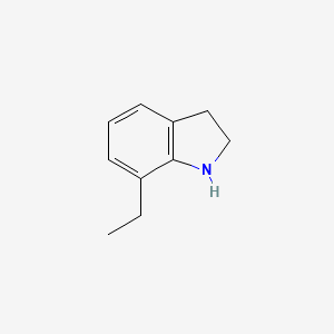 molecular formula C10H13N B2416488 7-ethyl-2,3-dihydro-1H-indole CAS No. 196303-47-6; 22867-74-9