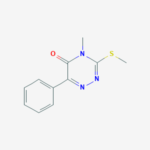 molecular formula C11H11N3OS B241649 4-Methyl-3-(methylsulfanyl)-6-phenyl-1,2,4-triazin-5(4H)-one 