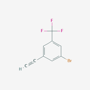 molecular formula C9H4BrF3 B2416491 1-溴-3-乙炔基-5-(三氟甲基)苯 CAS No. 1494947-64-6