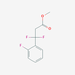 molecular formula C10H9F3O2 B2416494 Methyl 3,3-difluoro-3-(2-fluorophenyl)propanoate CAS No. 2113891-27-1