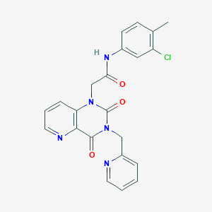 molecular formula C22H18ClN5O3 B2416500 N-(3-chloro-4-methylphenyl)-2-(2,4-dioxo-3-(pyridin-2-ylmethyl)-3,4-dihydropyrido[3,2-d]pyrimidin-1(2H)-yl)acetamide CAS No. 941989-31-7