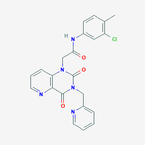 molecular formula C22H18ClN5O3 B2416500 N-(3-氯-4-甲基苯基)-2-(2,4-二氧代-3-(吡啶-2-基甲基)-3,4-二氢吡啶并[3,2-d]嘧啶-1(2H)-基)乙酰胺 CAS No. 941989-31-7