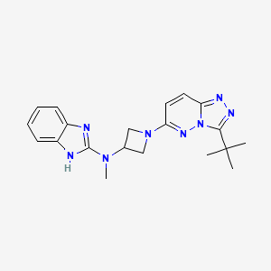 molecular formula C20H24N8 B2416503 N-(1-(3-(tert-butyl)-[1,2,4]triazolo[4,3-b]pyridazin-6-yl)azetidin-3-yl)-N-methyl-1H-benzo[d]imidazol-2-amine CAS No. 2320472-65-7