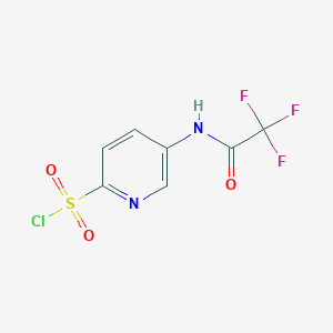 molecular formula C7H4ClF3N2O3S B2416507 5-(三氟乙酰氨基)吡啶-2-磺酰氯 CAS No. 1215906-69-6