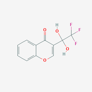 molecular formula C11H7F3O4 B2416508 3-(2,2,2-trifluoro-1,1-dihydroxyethyl)-4H-chromen-4-one CAS No. 858369-47-8
