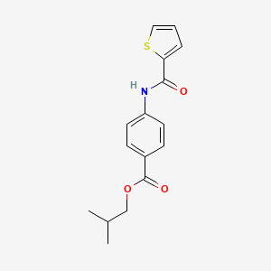 molecular formula C16H17NO3S B2416516 Isobutyl 4-(thiophene-2-carboxamido)benzoate CAS No. 301307-34-6