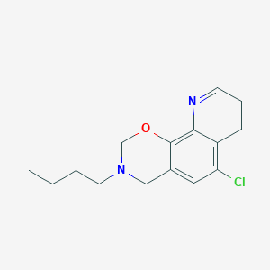 molecular formula C15H17ClN2O B241652 3-butyl-6-chloro-3,4-dihydro-2H-[1,3]oxazino[5,6-h]quinoline 