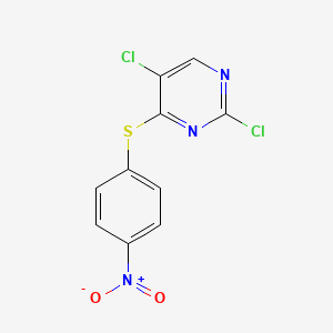 molecular formula C10H5Cl2N3O2S B2416526 2,5-Dichloro-4-[(4-nitrophenyl)sulfanyl]pyrimidine CAS No. 1533867-24-1