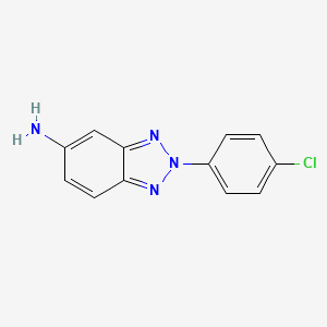 molecular formula C12H9ClN4 B2416549 2-(4-氯苯基)-2H-1,2,3-苯并三唑-5-胺 CAS No. 40655-09-2