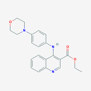 Ethyl 4-[4-(4-morpholinyl)anilino]-3-quinolinecarboxylate