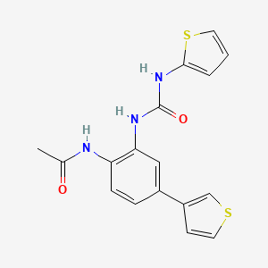 molecular formula C17H15N3O2S2 B2416557 N-(2-(3-(thiophen-2-yl)ureido)-4-(thiophen-3-yl)phenyl)acetamide CAS No. 1206991-31-2
