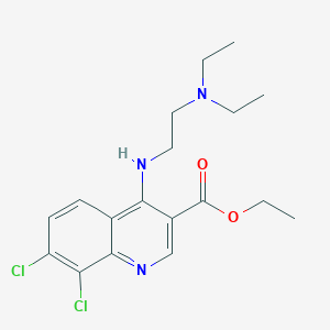 molecular formula C18H23Cl2N3O2 B241656 Ethyl 7,8-dichloro-4-{[2-(diethylamino)ethyl]amino}-3-quinolinecarboxylate 