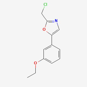 molecular formula C12H12ClNO2 B2416566 2-(Chloromethyl)-5-(3-ethoxyphenyl)-1,3-oxazole CAS No. 1352515-35-5
