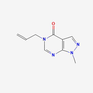 molecular formula C9H10N4O B2416567 5-Allyl-1-methyl-1h-pyrazolo[3,4-d]pyrimidin-4(5h)-one CAS No. 1875045-87-6