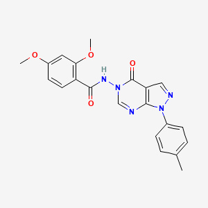 molecular formula C21H19N5O4 B2416568 2,4-dimethoxy-N-(4-oxo-1-(p-tolyl)-1H-pyrazolo[3,4-d]pyrimidin-5(4H)-yl)benzamide CAS No. 919842-02-7