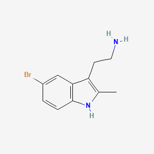 molecular formula C11H13BrN2 B2416577 2-(5-bromo-2-methyl-1H-indol-3-yl)ethanamine CAS No. 1079-43-2; 478914-87-3